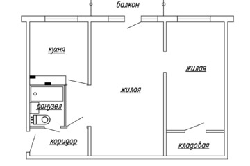 2-к квартира, 45 м², 3/5 эт.