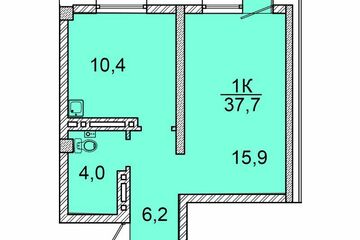 1-к квартира, 37,5 м², 3/26 эт.