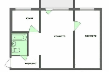 2-к квартира, 44,5 м², 4/5 эт.