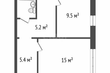 2-к квартира, 40,1 м², 1/2 эт.